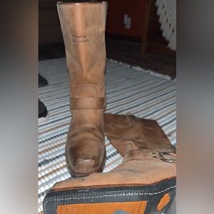 Leather Harley Davidson Mid-Calf Boots